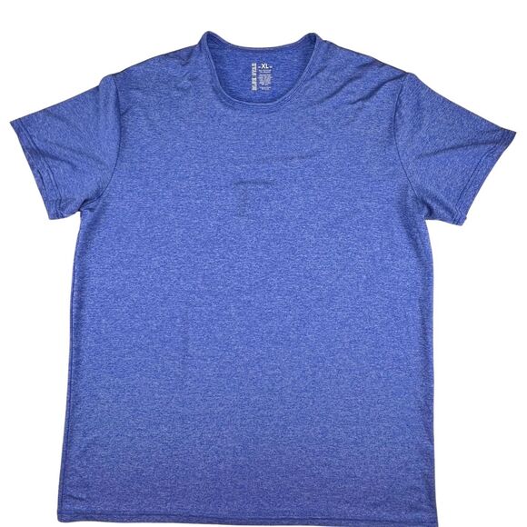 Blue Star Shirt Womens XL Heathered Blue Tech Fabric Minimalist Athletic T Shirt - Picture 5 of 7